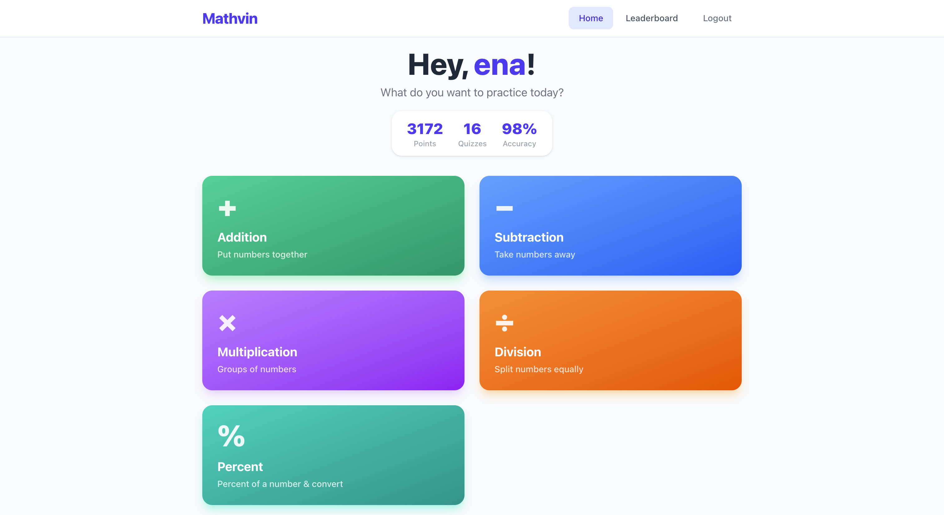 Mathvin screenshot